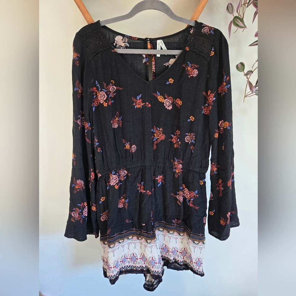 Floral Boho Women's Romper